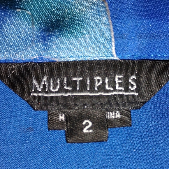 SHEER CUT VELVET BLUE ROSES BLOUSE - Picture 9 of 12